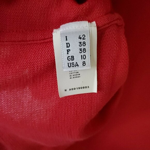 Moschino Cheap And Chic Knit Crochet Open Cropped Cardigan Women Medium Red/Pink - Picture 7 of 12